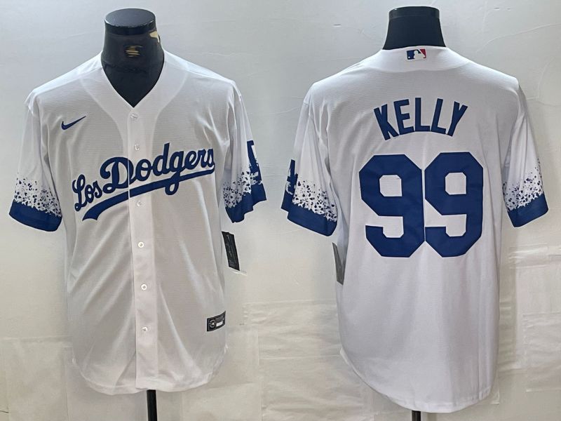 Men Los Angeles Dodgers 99 Kelly White City Edition 2024 Nike Game MLB Jersey style 1